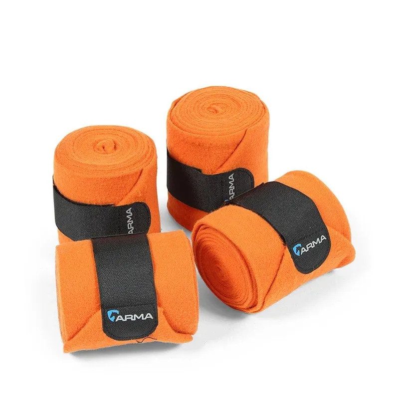 Shires Arma Fleece Bandages - Burnt Orange